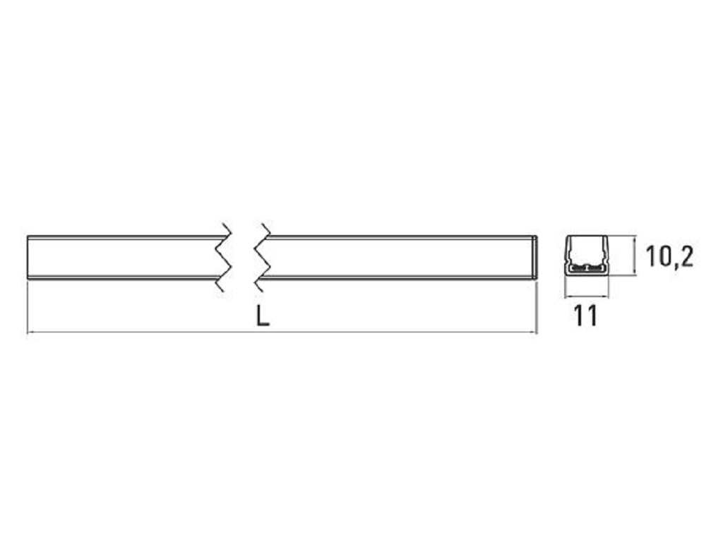 Binario Magnetico Elettrificato 24v Mini Rail mm.11x10,2 cm.200 Nero con Clip | Luce Viva - immagine 2